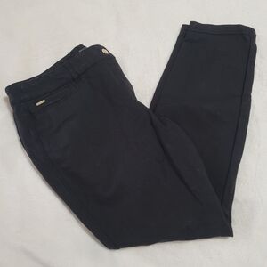WHBM‎ Womens Black Pants Office Dress Slacks Skinny Leg  Sz 14 Stretch ankle